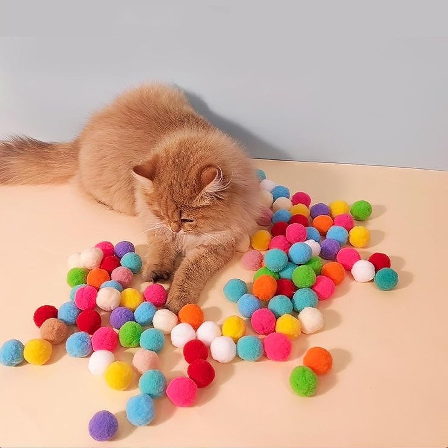 Cat Toy Ball Launcher Gun Cat Fetch Toy Gun Shooter - back view - PET'S FUN | cat toy