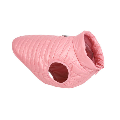 Autumn Winter Full Nylon Zipper Puppy Jacket - angle view - PET'S FUN | dog entertainment