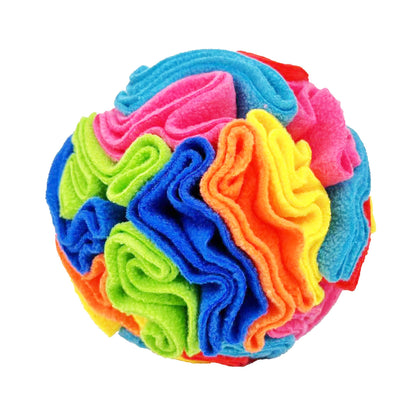 Pet Sniffing Toy Ball Molars Colorful Ball - angle view - PET'S FUN | dog supplies