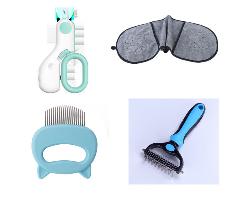 Pet Hair Removal Massaging Shell Comb - angle view - PET'S FUN | pet toy