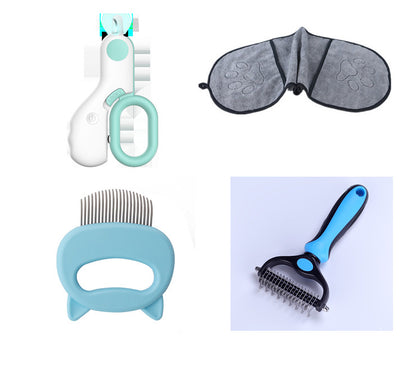Pet Hair Removal Massaging Shell Comb - angle view - PET'S FUN | pet toy