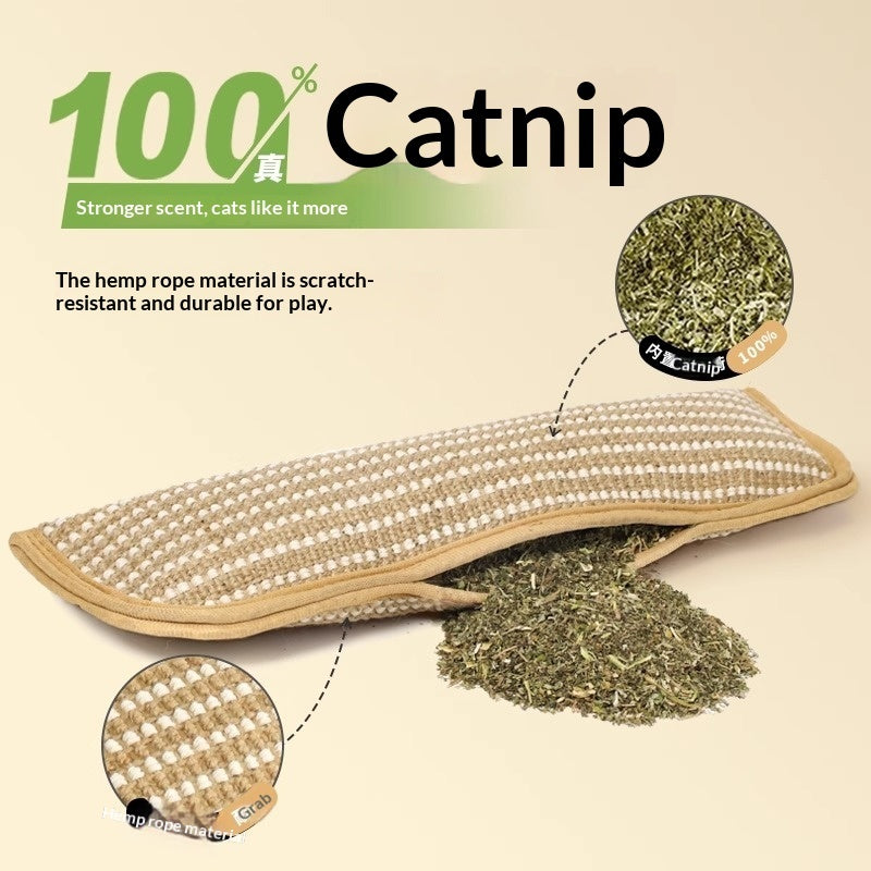 Cat Toy, Catnip Pillow, Self-amusing Chew Toy, - front view - PET'S FUN | cat toy