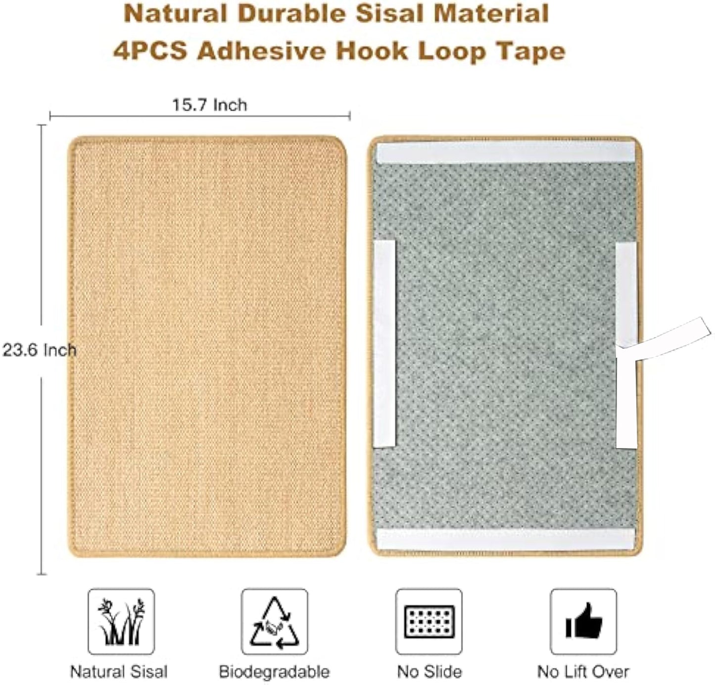 Cat Scratch Pad Cat Scratching Pad with Adhesive Hook - side view - PET'S FUN | cat supplies