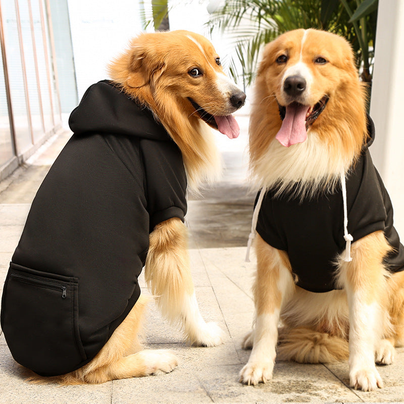 Fashion Pet Dog Simple Zipper Pocket Sweater - front view - PET'S FUN | dog play