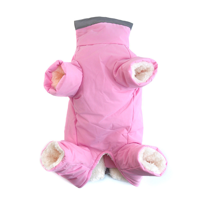 Thickened Velvet Cotton Clothes Plush Coat - side view - PET'S FUN | dog toy