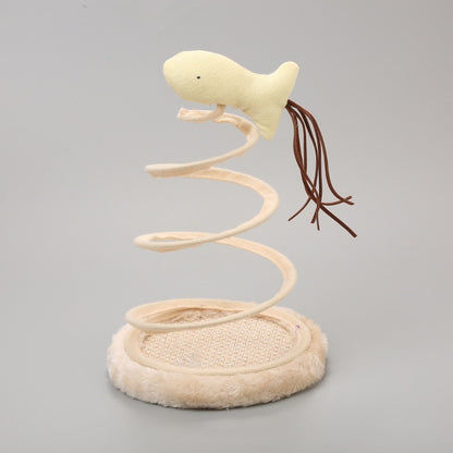 A Stuffed Spring Toy for the Cat - front view - PET'S FUN | cat toy