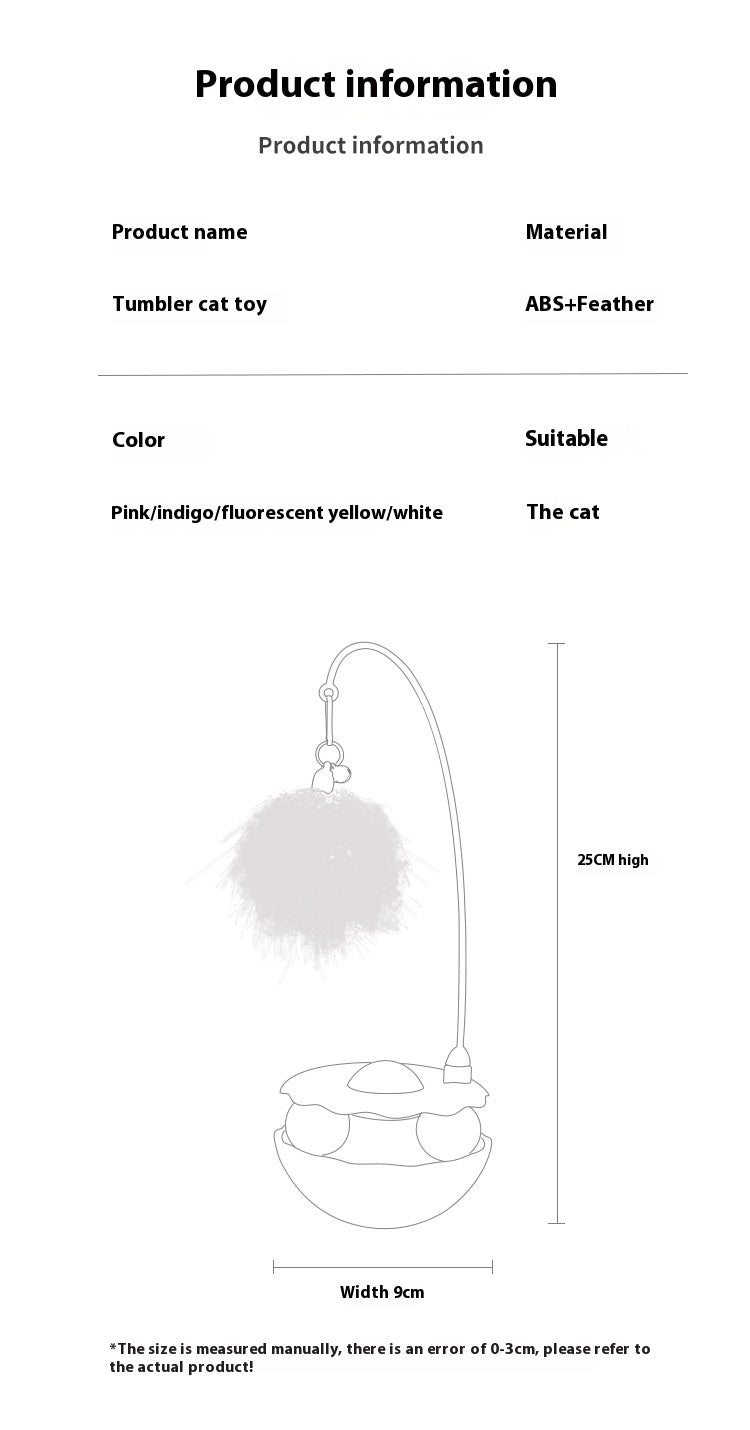 Cat Interactive Toy Funny Tumbler Toy Kitten Exercise - front view - PET'S FUN | cat bed