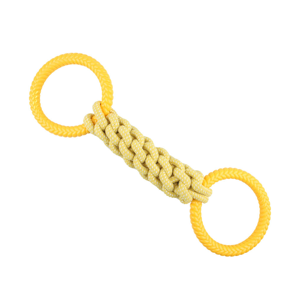 Natural Cotton Rope Dog Toys Tough and Interactive Dog - detail view - PET'S FUN | interactive dog toy