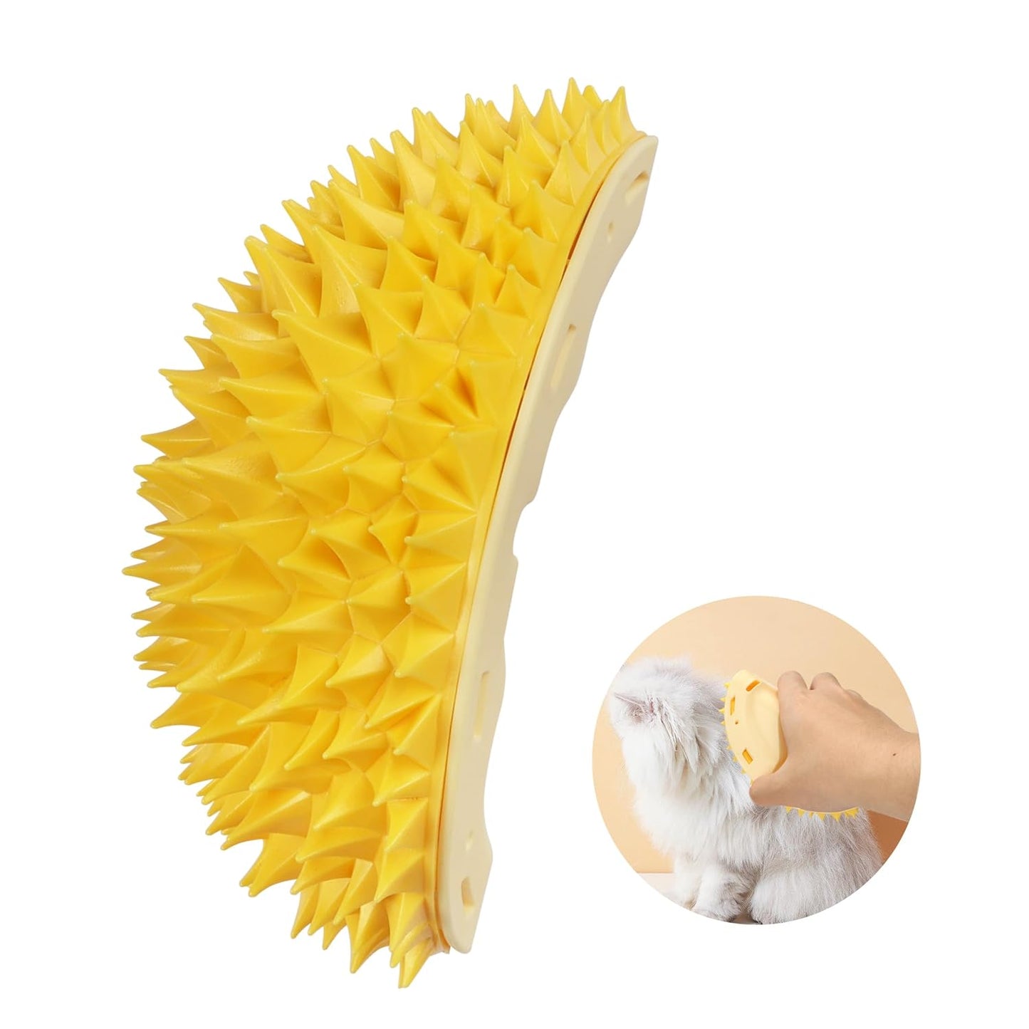Cat Corner Scratcher Durian Shaped Corner Tickler Cat Mint Self Groomer Toy K...