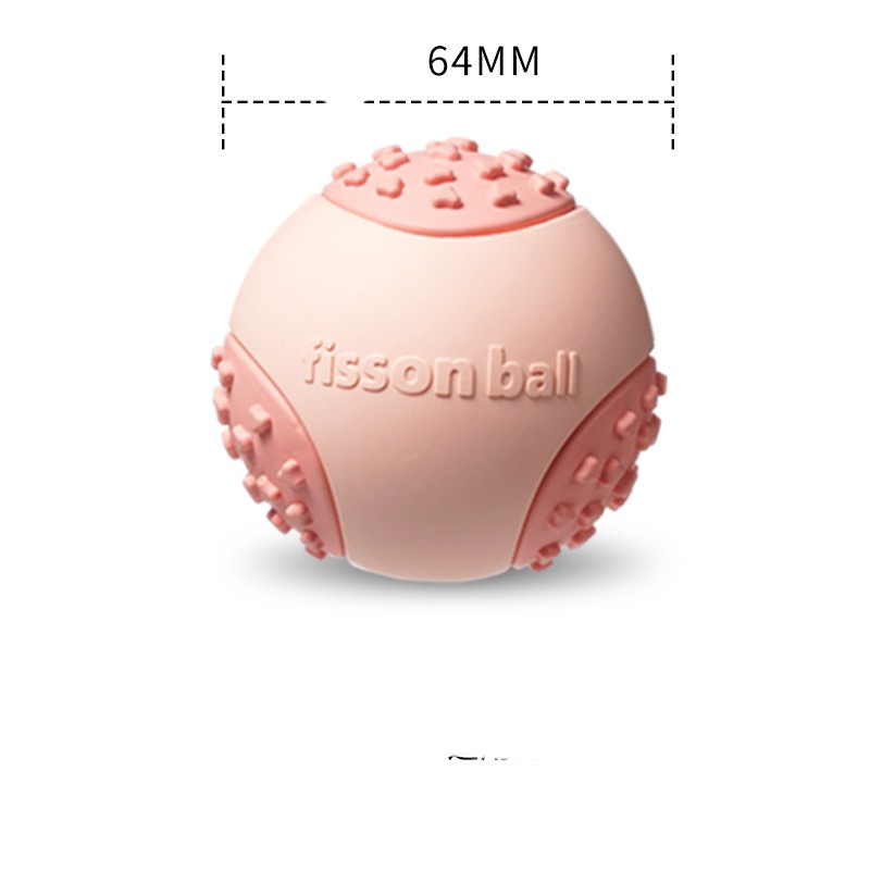 Floating Interactive Rubber Dog Toy Ball - detail view - PET'S FUN | dog bed