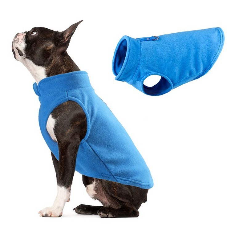Fleece Pet Dog Clothes Puppy Coat Jacket for - side view - PET'S FUN | dog supplies