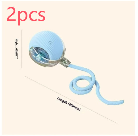 Electric Cat Toy Automatic Cat Ball Self-entertainment - back view - PET'S FUN | cat toy