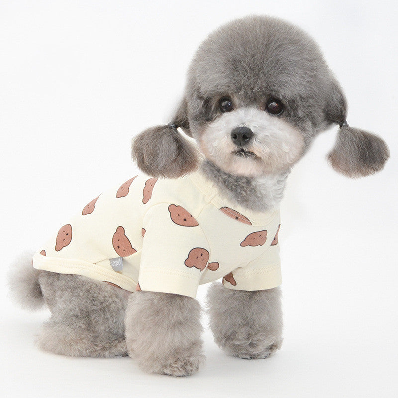 New Pet Clothing Two-piece Clothes - front view - PET'S FUN | pet toy