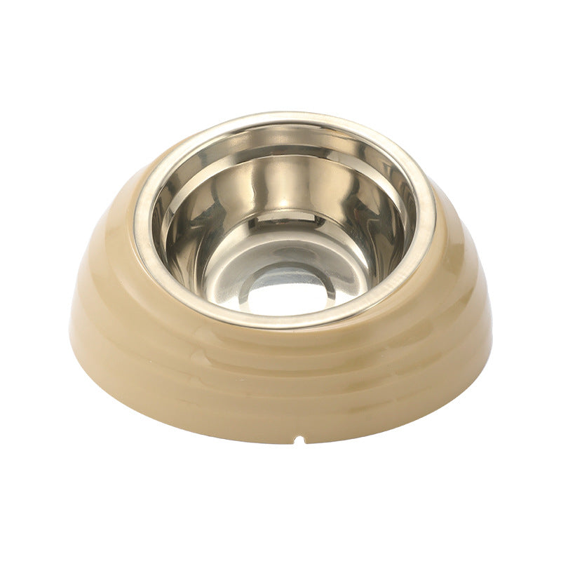 Pet Bowl Stainless Steel Cat Bowl Feeder - side view - PET'S FUN | interactive cat toy