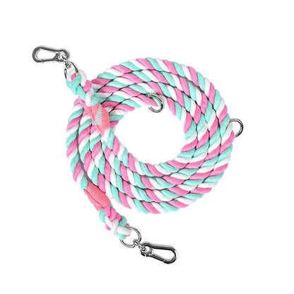 Multifunctional Braided Double-ended Dog - front view - PET'S FUN | dog accessories