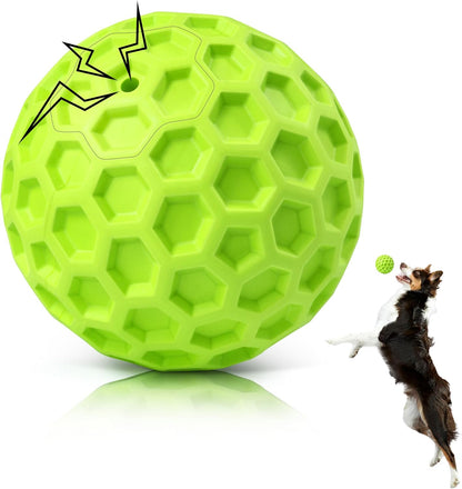 Indestructible Squeaky Dog Ball Relieves Anxiety - lifestyle view - PET'S FUN | dog entertainment