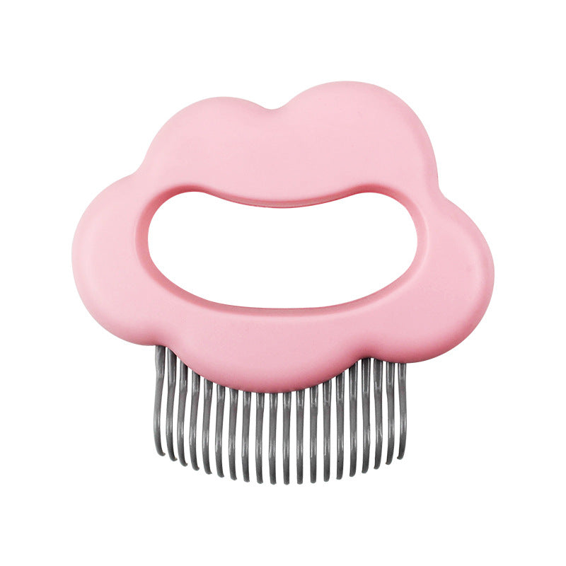 Pet Hair Removal Massaging Shell Comb - front view - PET'S FUN | pet play