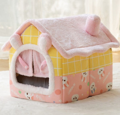 Foldable Dog House Pet Cat Bed Winter Dog Villa Sleep - packaging view - PET'S FUN | pet supplies