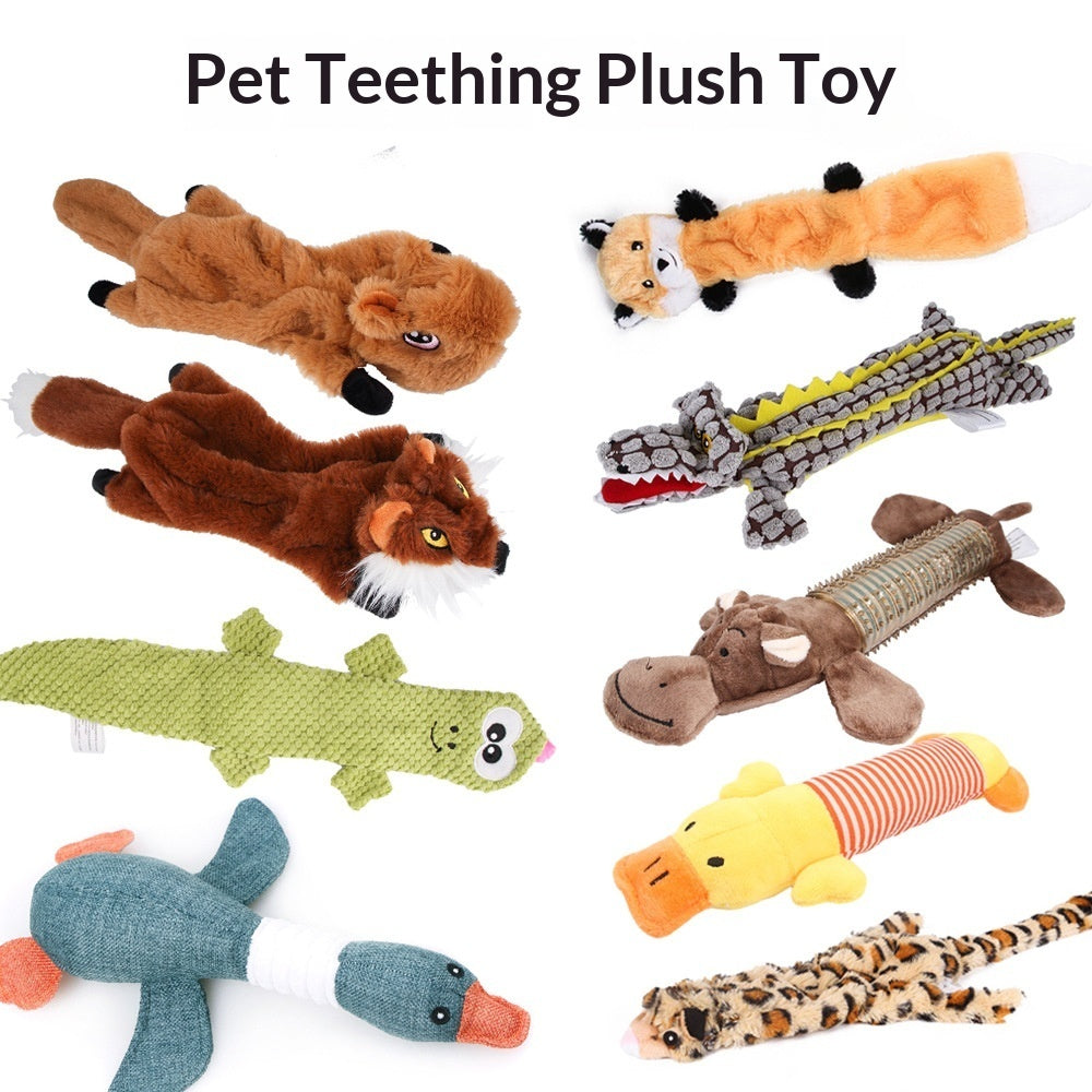 Dog Chew Toy Pet Plush Squeaky Paper Toy - front view - PET'S FUN | dog toy