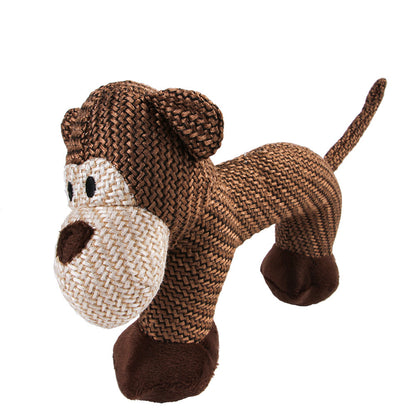 Large Dog Squeaky Toys Stuffed Animal Dog Plush Toy - lifestyle view - PET'S FUN | dog bed