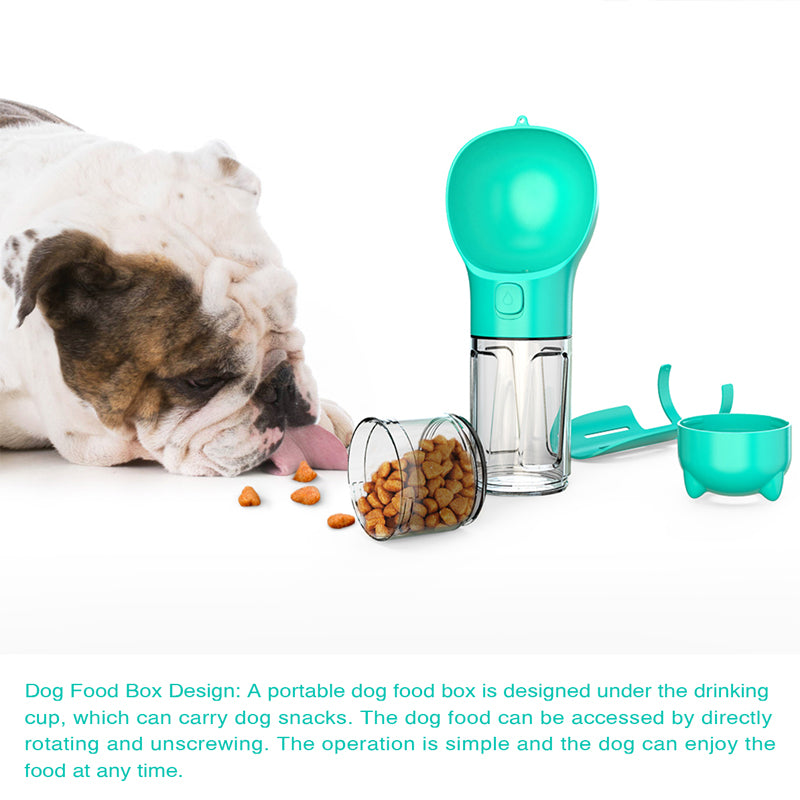 Pet Water Bottle Feeder Bowl Garbage Bag - angle view - PET'S FUN | dog entertainment