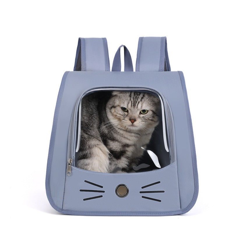 Pet Cat Carrier Bag Cat Backpack Outdoor Breathable - lifestyle view - PET'S FUN | cat accessories