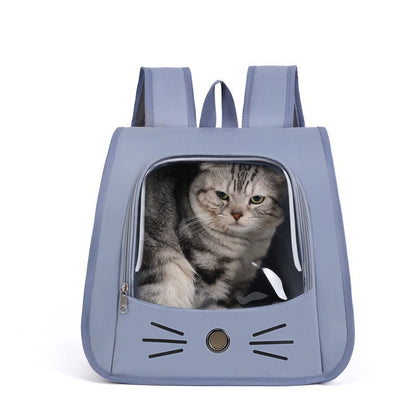Pet Cat Carrier Bag Cat Backpack Outdoor Breathable - lifestyle view - PET'S FUN | cat accessories