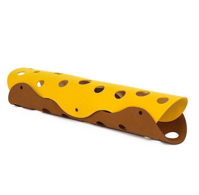 Shape-shifting Cat Nest Rolling Ground Totoro Tunnel - side view - PET'S FUN | interactive cat toy