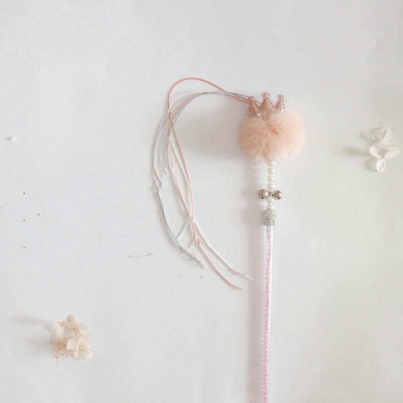 Funny Cat Stick Bell Feather Tassel Fur Ball - side view - PET'S FUN | cat accessories