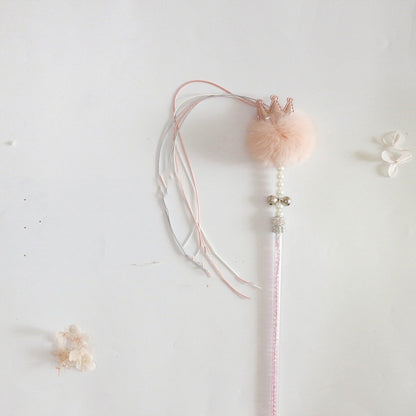 Funny Cat Stick Bell Feather Tassel Fur Ball - side view - PET'S FUN | cat accessories