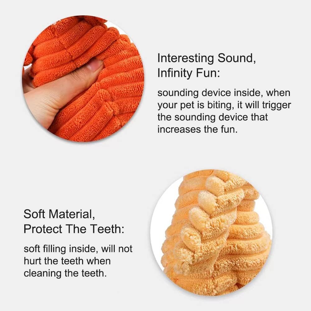 Stuffing Squeaky Plush Dog Toy Chew Speak Toy - front view - PET'S FUN | dog bed