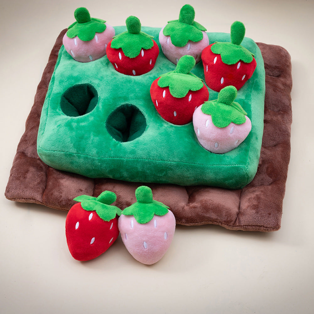 Pet Pull Radish Chick Gopher Hide and Seek - side view - PET'S FUN | pet toy