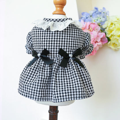 Pet Ring Dog Clothing Cat Clothes Bow Lace Collar Edge - side view - PET'S FUN | pet entertainment