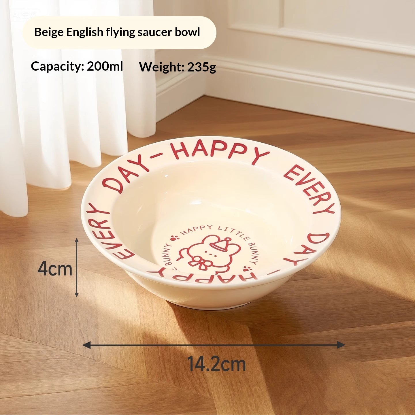 Ceramic Cat Food Cat Magnetic High Legged Cat Bowl - back view - PET'S FUN | cat toy