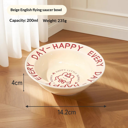 Ceramic Cat Food Cat Magnetic High Legged Cat Bowl - back view - PET'S FUN | cat toy
