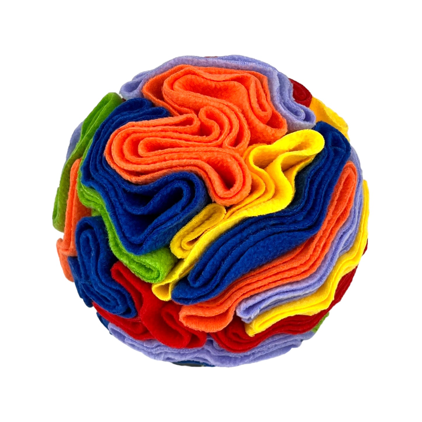 Pet Sniffing Toy Ball Molars Colorful Ball - angle view - PET'S FUN | dog entertainment