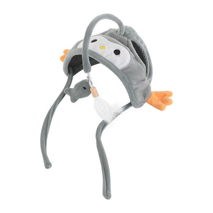 New Head Wearing Feather Funny Cat Stick - front view - PET'S FUN | interactive cat toy