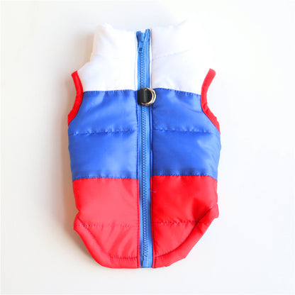 Winter Clothing Pet Clothes Vest Padded - angle view - PET'S FUN | pet toy