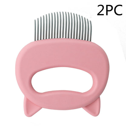 Pet Hair Removal Massaging Shell Comb - back view - PET'S FUN | pet supplies