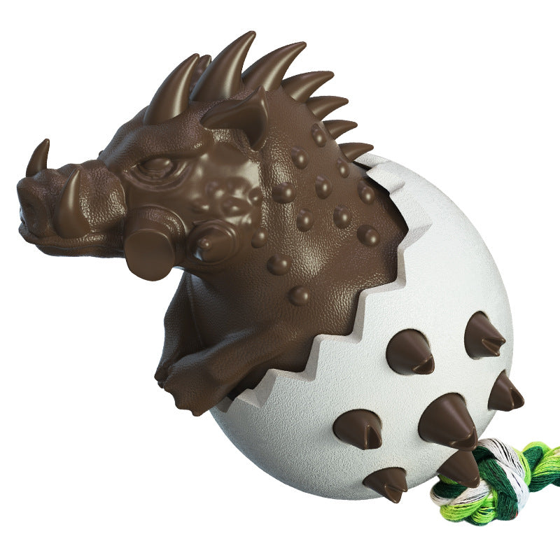Wild Boar Egg Dog Toothbrush Molar Stick - front view - PET'S FUN | dog accessories