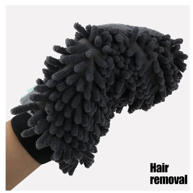 Pet Bathing Brush 2-in-1 Grooming Glove Elegant Dog - side view - PET'S FUN | pet entertainment