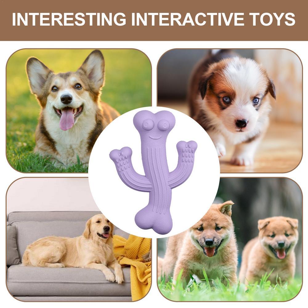 Cactus Puppy Chew Toy Cactus Dog Chew Toy Ultra - side view - PET'S FUN | interactive dog toy