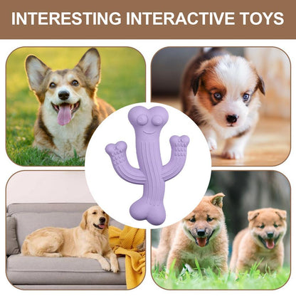 Cactus Puppy Chew Toy Cactus Dog Chew Toy Ultra - side view - PET'S FUN | interactive dog toy