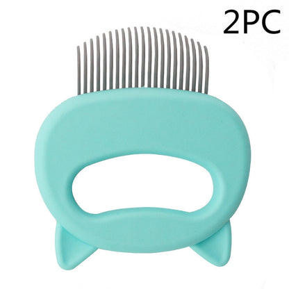 Pet Hair Removal Massaging Shell Comb - detail view - PET'S FUN | pet toy