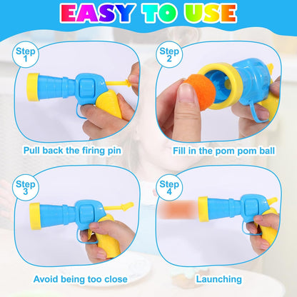 Cat Toy Ball Launcher Gun Cat Fetch Toy Gun Shooter - detail view - PET'S FUN | cat supplies
