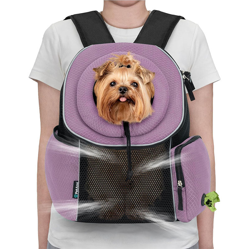 Pet Dog Carrier Bag Carrier For Dogs Backpack Portable - side view - PET'S FUN | dog entertainment