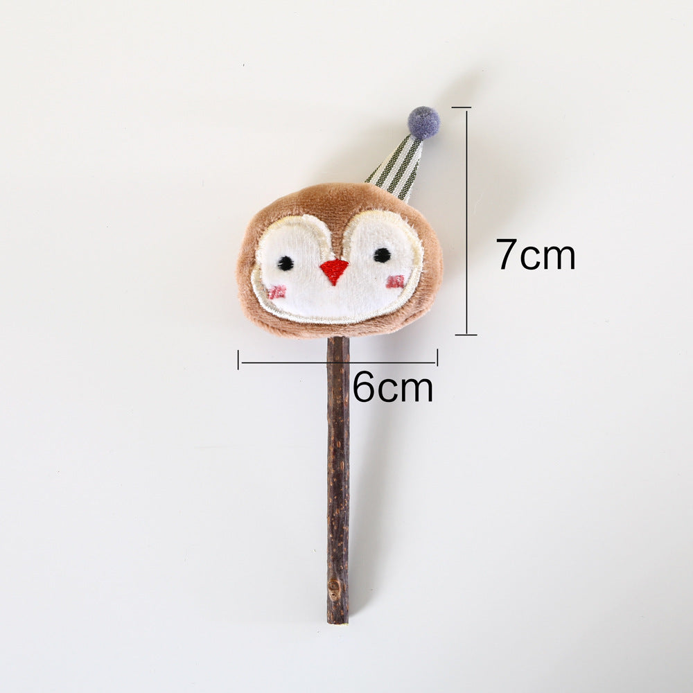 Cartoon Plush Rainbow Christmas Tiger Molar - back view - PET'S FUN | dog accessories