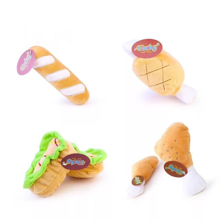 Bread Fruit Pet Dog Plush Toy - side view - PET'S FUN | dog supplies