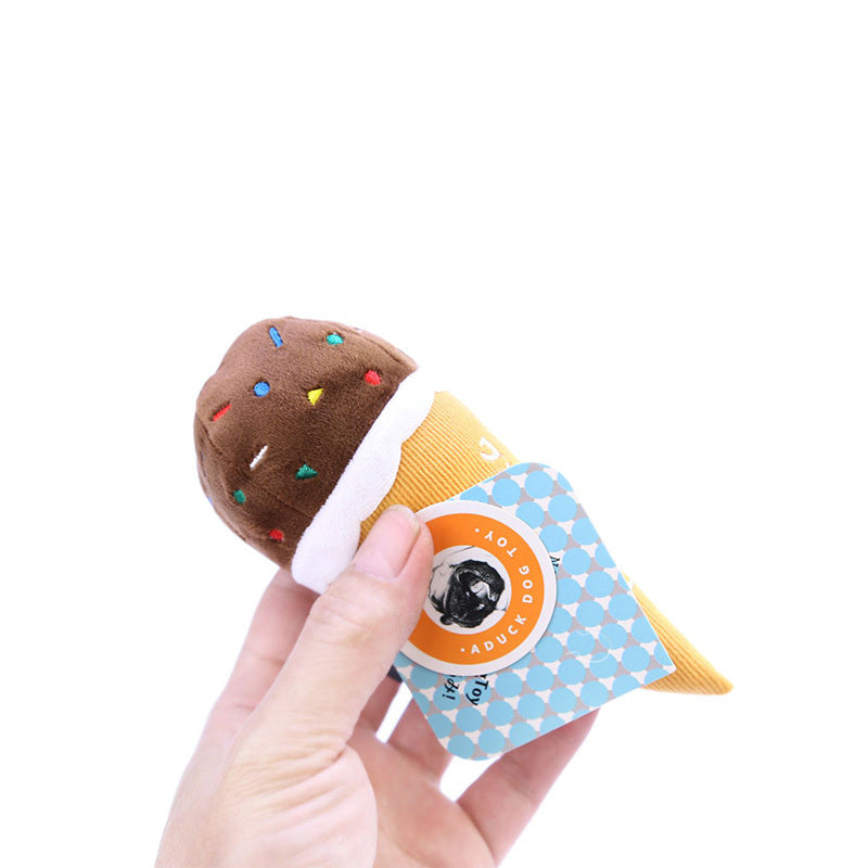 Bread Fruit Pet Dog Plush Toy - front view - PET'S FUN | interactive dog toy