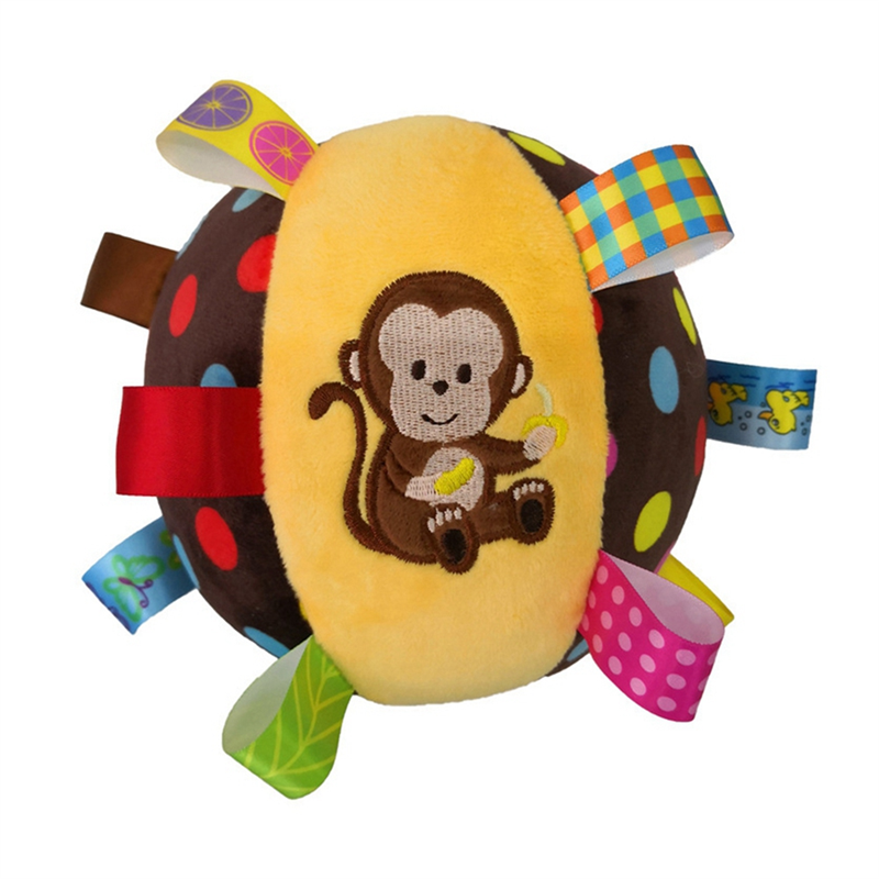 Plush Dog Sound Ringing Ball, Interactive Pet Toy, - detail view - PET'S FUN | dog supplies